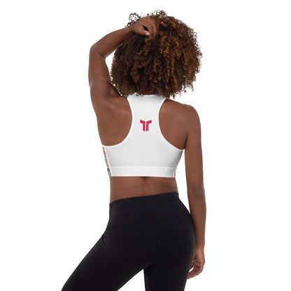 Top Tier Originals White Signature Padded Sports Bra