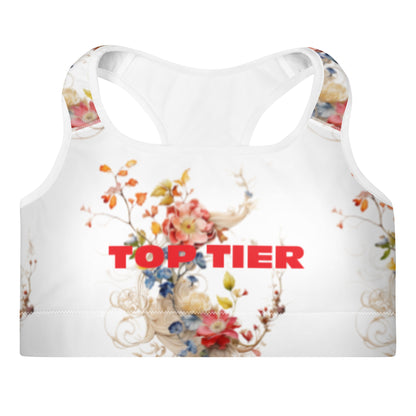 Top Tier Originals White Signature Padded Sports Bra