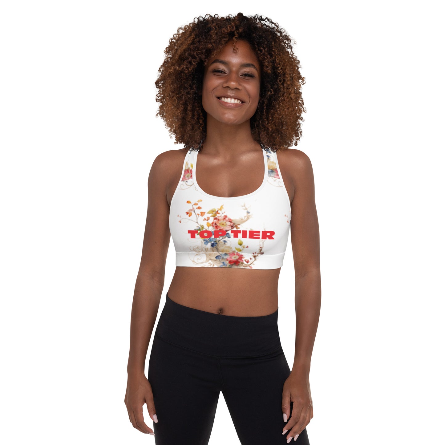 Top Tier Originals White Signature Padded Sports Bra