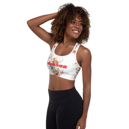 Top Tier Originals White Signature Padded Sports Bra