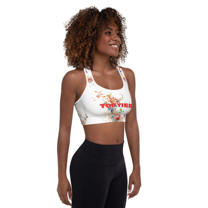 Top Tier Originals White Signature Padded Sports Bra