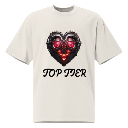 Top Tier Heart Smile Oversized faded t-shirt